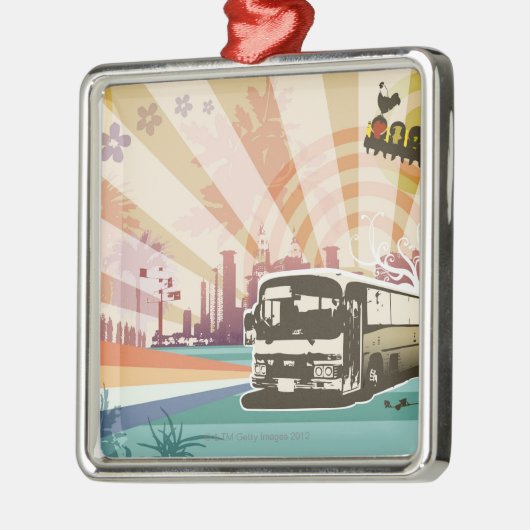 Bus Metalen Ornament (Links)