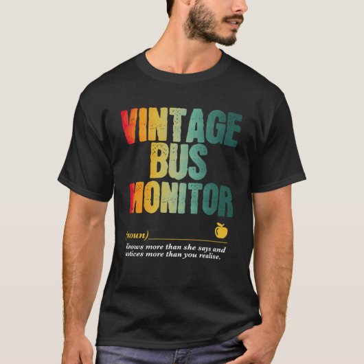 Bus Monitor Appreciation Week Terug naar School 2 T-shirt (Voorkant)