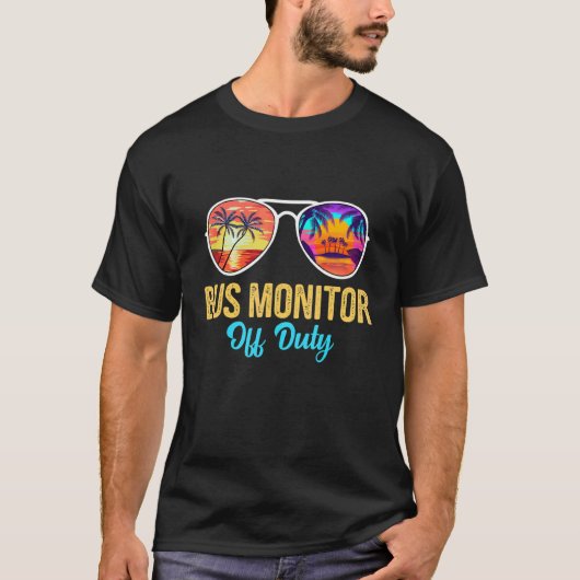 Bus Monitor off Duty Sunbril Palm Tree T-shirt (Voorkant)