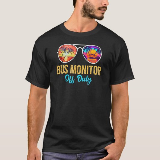 Bus Monitor off Duty Sunbril Palm Tree T-shirt (Voorkant)