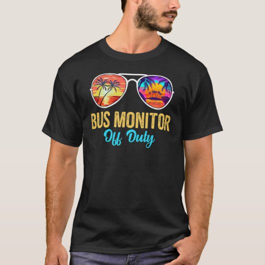 Bus Monitor off Duty Sunbril Palm Tree T-shirt (Voorkant)
