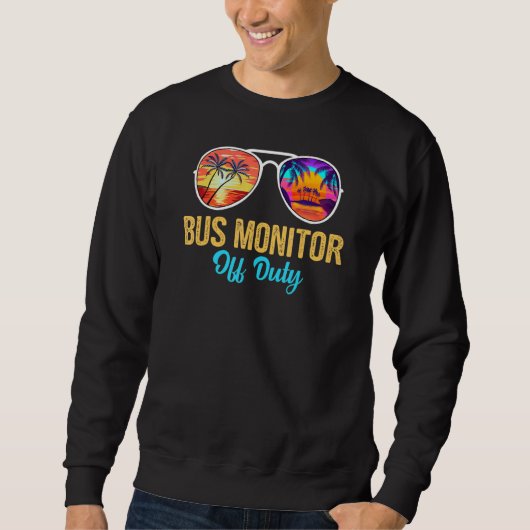 Bus Monitor off Duty Sunbril Palm Tree Trui (Voorkant)