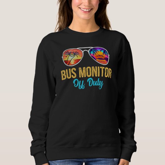 Bus Monitor off Duty Sunbril Palm Tree Trui (Voorkant)