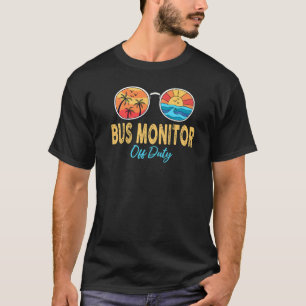 Bus Monitor off Duty Sunbril vorige dag op school T-shirt