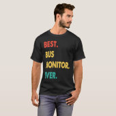 Bus Monitor Retro Best Bus Monitor Ever T-shirt (Voorkant volledig)