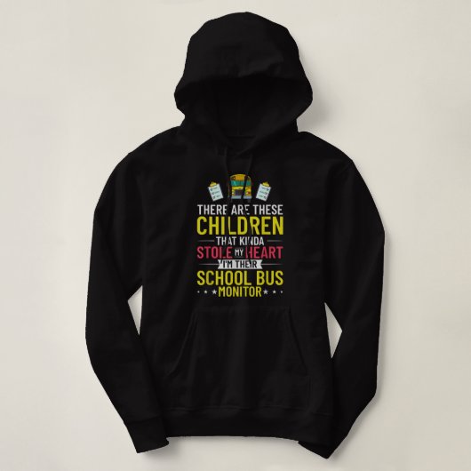 Bus Monitor School Bus Attendent Assistant Appreci Hoodie (Design voorkant)