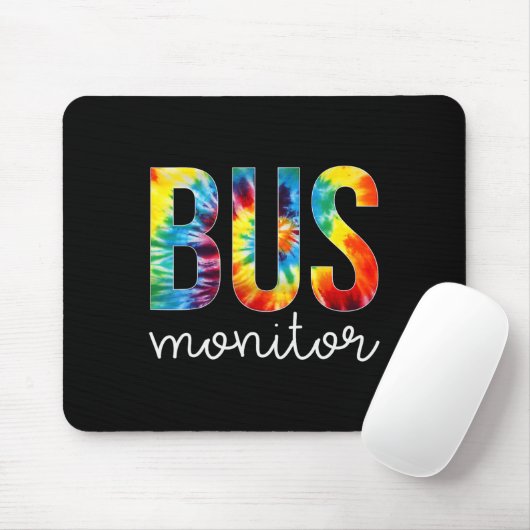 Bus Monitor Tie Dye Appreciation Day Hallo terug n Muismat (Met muis)