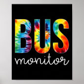 Bus Monitor Tie Dye Appreciation Day Hallo terug n Poster (Voorkant)