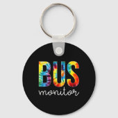 Bus Monitor Tie Dye Appreciation Day Hallo terug n Sleutelhanger (Voorkant)
