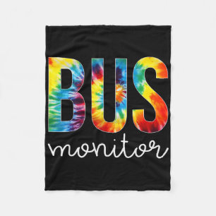 Bus Monitor Tie Dye Waarderingsdag Hallo Terug Naa Fleece Deken