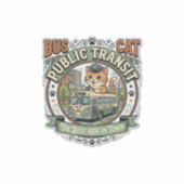 Bus Openbaar Vervoer Kat Bus Openbaar Vervoer Kat Sticker (Voorkant)