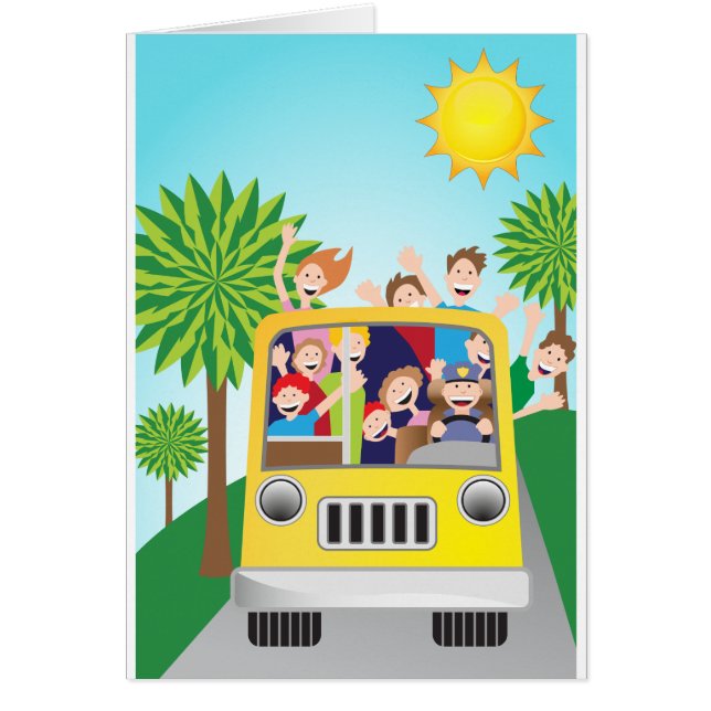 Bus Riding People Cartoon (Voorkant)