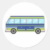Bus Ronde Sticker (Voorkant)