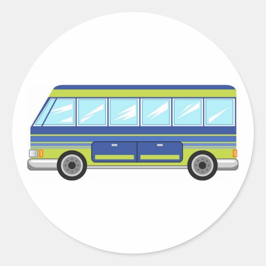 Bus Ronde Sticker (Voorkant)