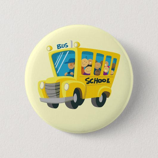 Bus school - ronde button 5,7 cm (Voorkant)