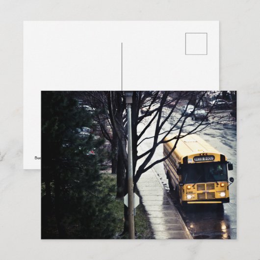 Bus scolaire briefkaart (Voorkant / Achterkant)