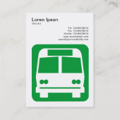 Bus Sign - Grijze Groen op Wit Visitekaartje (Achterkant)