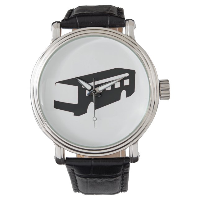 Bus Silhouette Horloge (Voorkant)