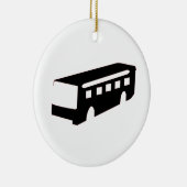 Bus Silhouette Keramisch Ornament (Rechts)
