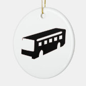Bus Silhouette Keramisch Ornament (Links)