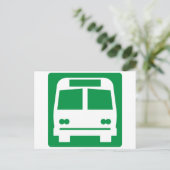 Bus Stop Highway Sign Briefkaart (Staand voorkant)