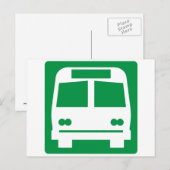 Bus Stop Highway Sign Briefkaart (Voorkant / Achterkant)
