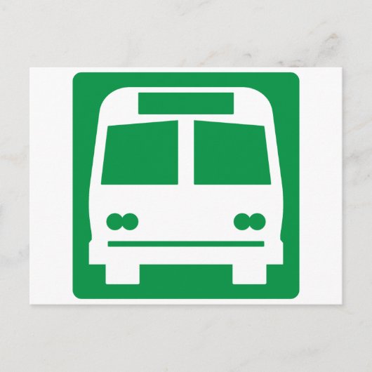 Bus Stop Highway Sign Briefkaart (Voorkant)
