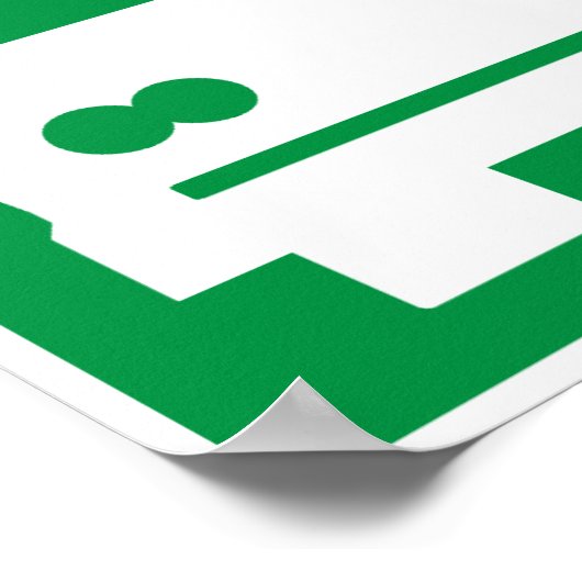 Bus Stop Highway Sign Poster (Hoek)