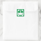 Bus Stop Highway Sign Ronde Sticker (Tas)
