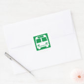 Bus Stop Highway Sign Ronde Sticker (Envelop)