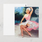 Bus stoppen met draaien omhoog briefkaart (Voorkant / Achterkant)