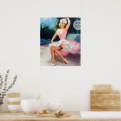 Bus stoppen met draaien omhoog poster (Keuken)