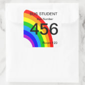Bus Student Sticker - Rainbow (Tas)