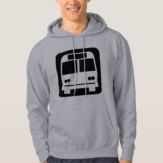 Bus-symbool - zwart hoodie (Voorkant)