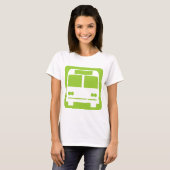 Bus-symbool - zwart t-shirt (Voorkant volledig)