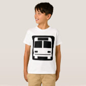 Bus-symbool - zwart t-shirt (Voorkant volledig)