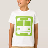 Bus-symbool - zwart t-shirt (Voorkant)