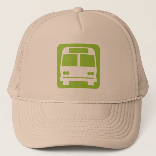 Bus-symbool - zwart trucker pet (Voorkant)