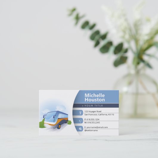 Bus Tour | Reisagent Visitekaartje (Staand voorkant)