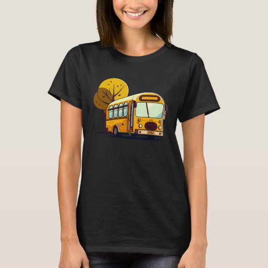 Bus Voor Bomen Buschauffeur T-shirt (Voorkant)