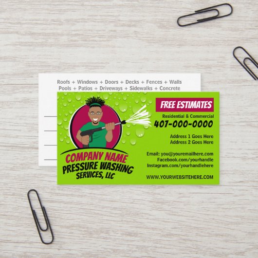  bus voor het wassen en reinigen van de druk visitekaartje (Voorkant / Achterkant in situ)