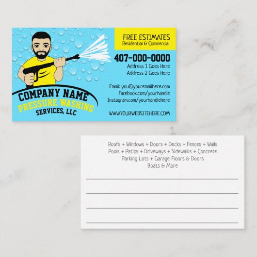  bus voor het wassen en reinigen van de druk visitekaartje (Voorkant / Achterkant)