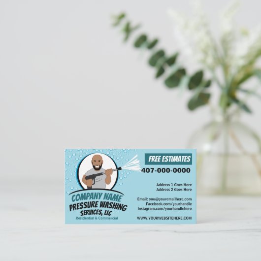  bus voor het wassen en reinigen van de druk visitekaartje (Staand voorkant)