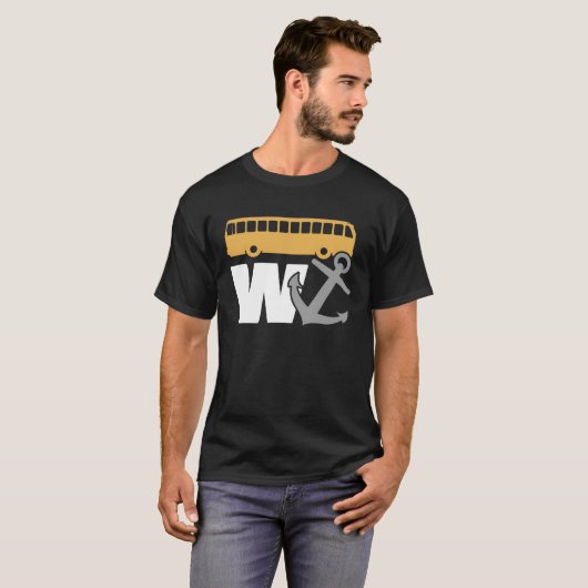 Bus W-Anchor Funny English Saying Slang British Co T-shirt (Voorkant volledig)