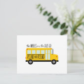 Bus Wheels Song Briefkaart (Staand voorkant)