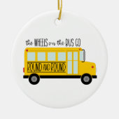Bus Wheels Song Keramisch Ornament (Voorkant)