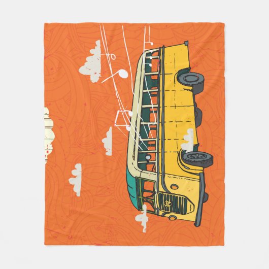  Bus: Wolken Textuur Achtergrond Fleece Deken (Voorkant)