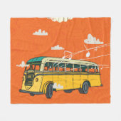  Bus: Wolken Textuur Achtergrond Fleece Deken (Voorkant (Horizontaal))