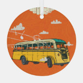 Bus: Wolken Textuur Achtergrond Glas Ornament (Achterkant)