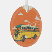 Bus: Wolken Textuur Achtergrond Glas Ornament (Voorkant Rechts)